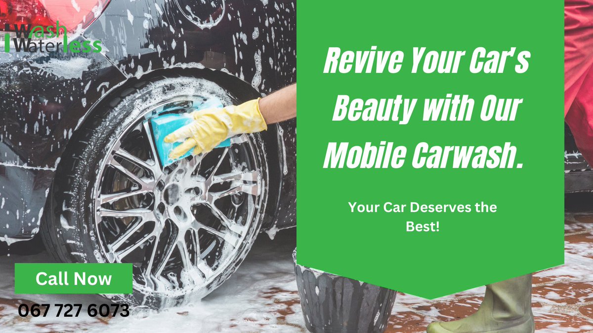 Revive Your Car's Beauty with Our Mobile Carwash. Your Car Deserves the Best!

Midrand and Centurion, Call us to book your carwash: 067 727 6073

#Carwash #MobileCarwash #MyBizPromo PAYE