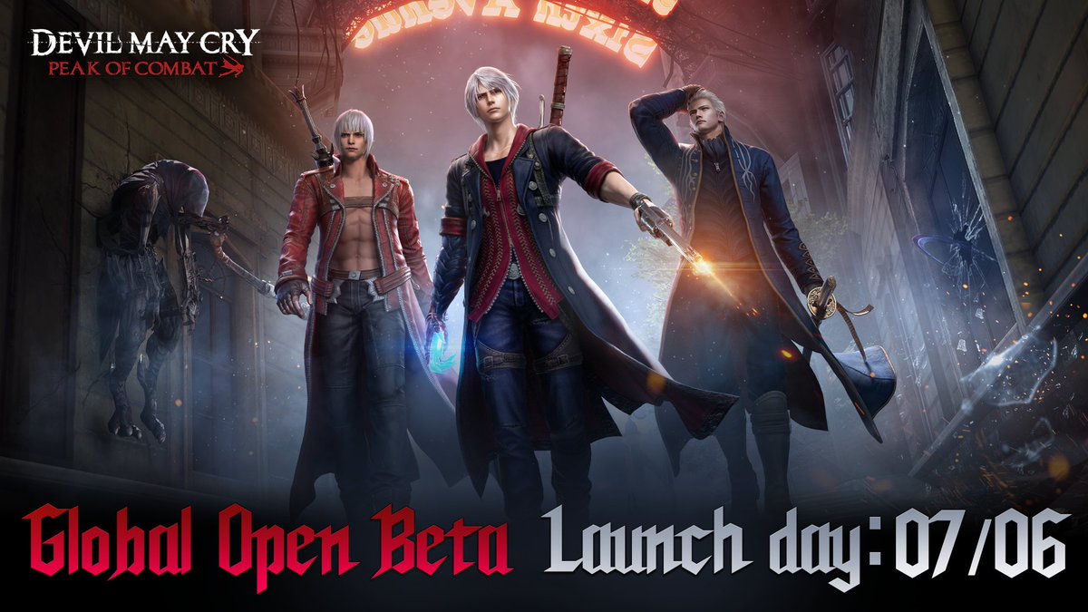 Demon Hunters! 
Get ready to experience the demon-slaying action on your mobile devices. OPEN BETA starts July 6th!

5 Lucky Hunters can get a 💰20$ Amazon Gift Card!
Conditions:♥️+🔃+💬=🍕

🔗 dmcen.nebulajoy.com/reg-en
#DevilMayCry #Capcom #DevilMayCryPeakofCombat #GlobalOpenBeta
