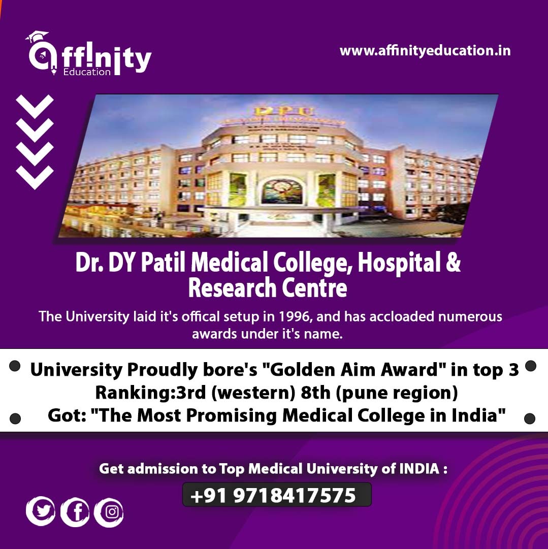 💡 Dr. DY Patil Medical College, has been honored as 'The Most Promising Medical College in India,' 
#DYPatilMedicalCollege #TopRanked #MedicalCollege  #tagyourfriends #detail #practitioners #mbbsdiaries #neet2023 #highschool #highereducation #informations