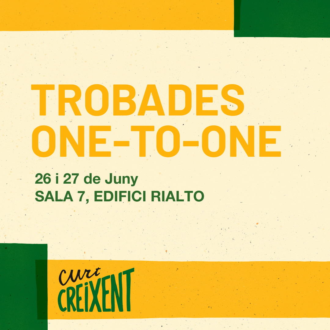 CurtCreixent's tweet photo. El 26 i 27 de juny tens l'oportunitat d'assistir a les trobades one-to-one.

Els one-to-one són trobades d'uns 4 minuts que donen la possibilitat de presentar el teu projecte a representants de productores. Una oportunitat única! https://t.co/rm8x6oU04C