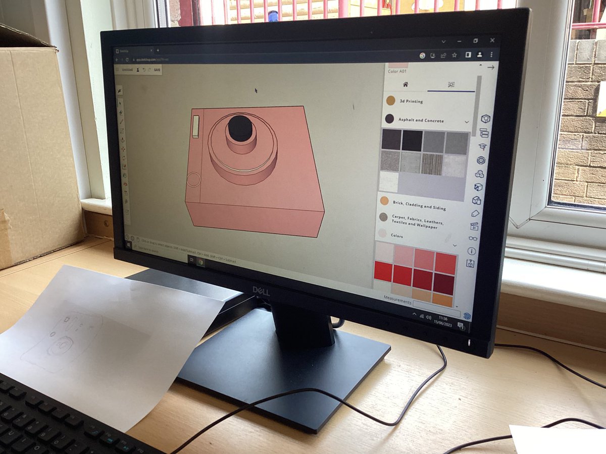 MGLWorld_Abby's tweet photo. @CharlesPrimary Year 5 started to explore Sketch Up. They planned and have created their own digital cameras using the push and pool tool,orbit tool and more. #mglcomputing https://t.co/1EQQot96ch