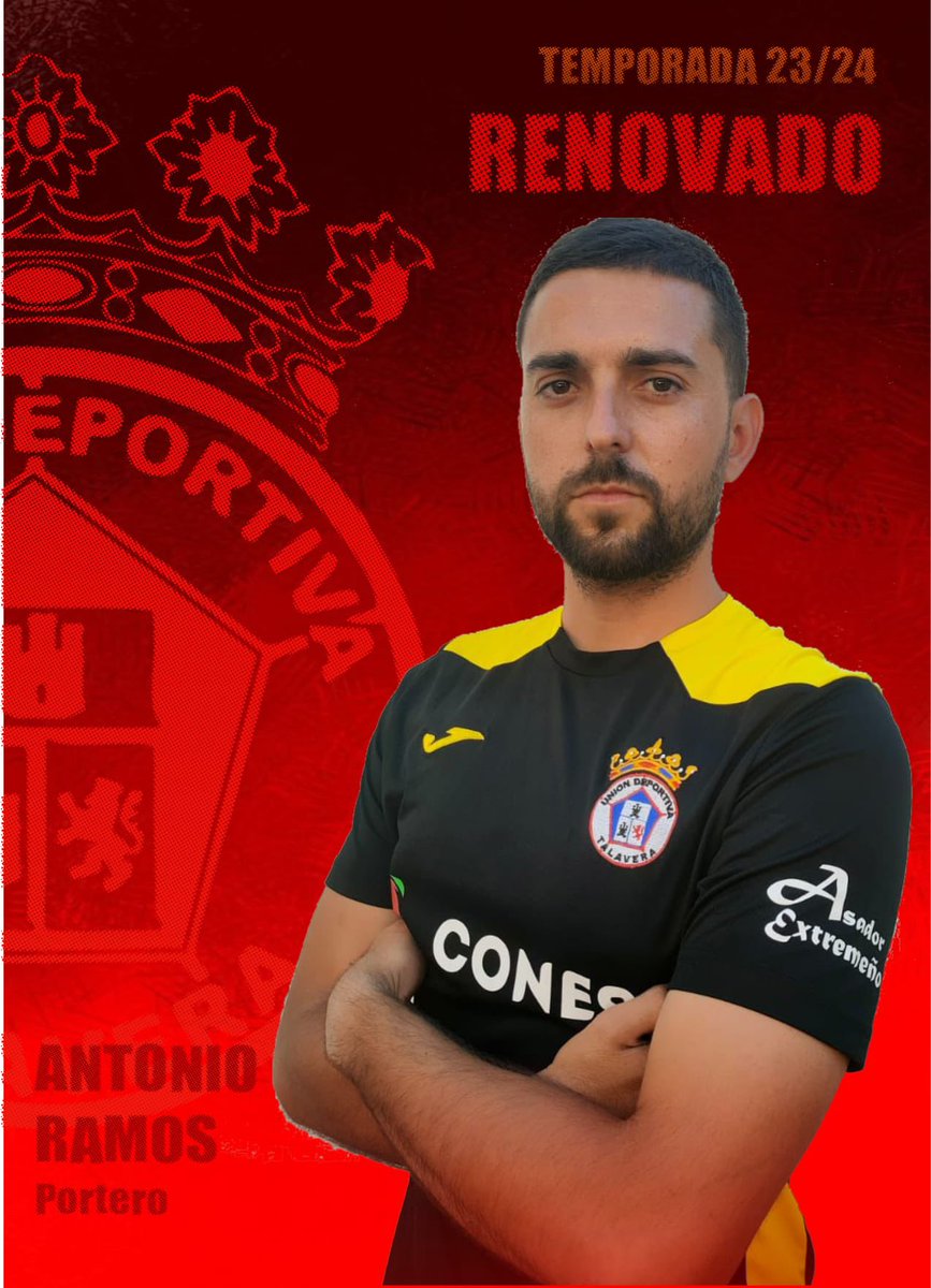 UDTalaveraReal's tweet photo. ☑ 𝗢𝗙𝗜𝗖𝗜𝗔𝗟 | 𝖱𝖾𝗇𝗈𝗏𝖺𝖼𝗂𝗈́𝗇 

✍ ANTONIO RAMOS seguirá protegiendo nuestra portería la próxima temporada.

El Talaverano cuajó una gran temporada la campaña anterior y este año ha vuelto a apostar por nosotros.

¡¡ GRACIAS ANTONIO !! https://t.co/kQ4tr1rnBl