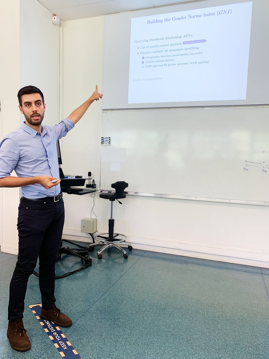 Lorenzo de Masi of @uc3m measures gender norms with #Facebook data and quantify their impact on female political participation in Italy.

#HECeconPhD #genderstudies