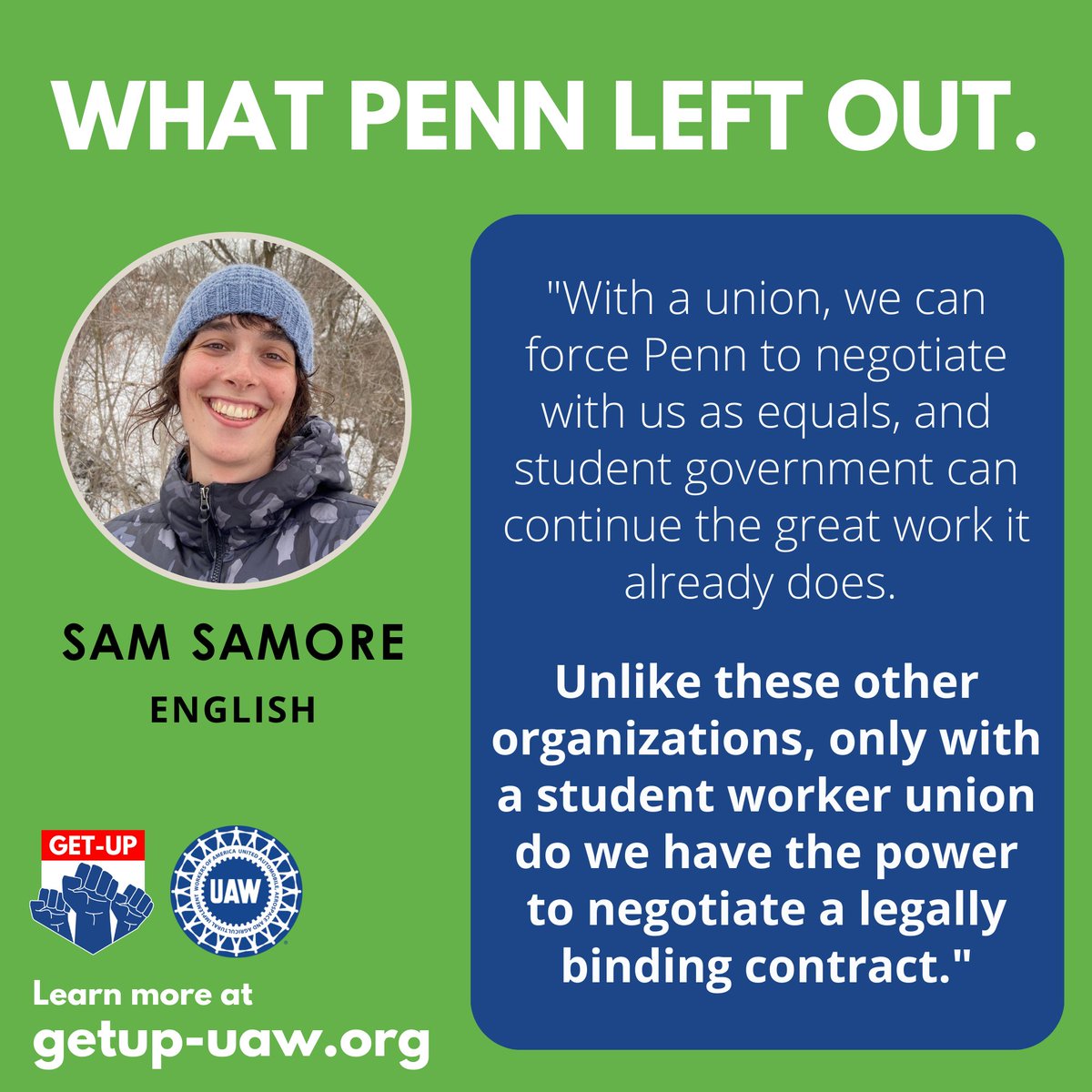 Penn says that we don't need a union because we can join student groups like GAPSA and SASGov, instead. But the reality is that these avenues are largely powerless against Penn's unilateral decisions over our working conditions. Here's what else they left out.