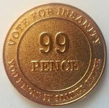 Official_MRLP's tweet photo. We will instruct the @RoyalMintUK to issue a 99p coin to save on change.  We will not join the euro but will instead invite all Europeans countries to JOIN THE POUND!    

#Manicfesto https://t.co/3sZk9PktU6