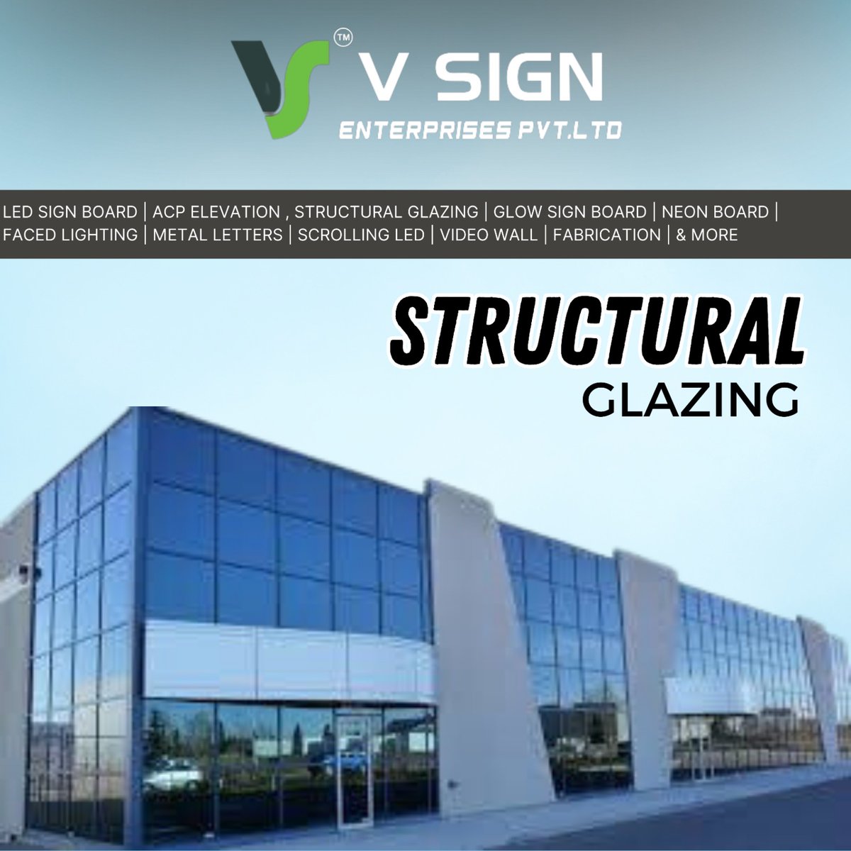 ✨ Experience the Elegance of Structural Glazing by V Sign Enterprises! ✨
#VSignEnterprises #StructuralGlazing #ArchitecturalMasterpiece #neonlightsinages #sinageservicesnearme #ledletters #ledworks #ledsignages #signmaker #signshop #signboard #branding #signcompany #bestledhord