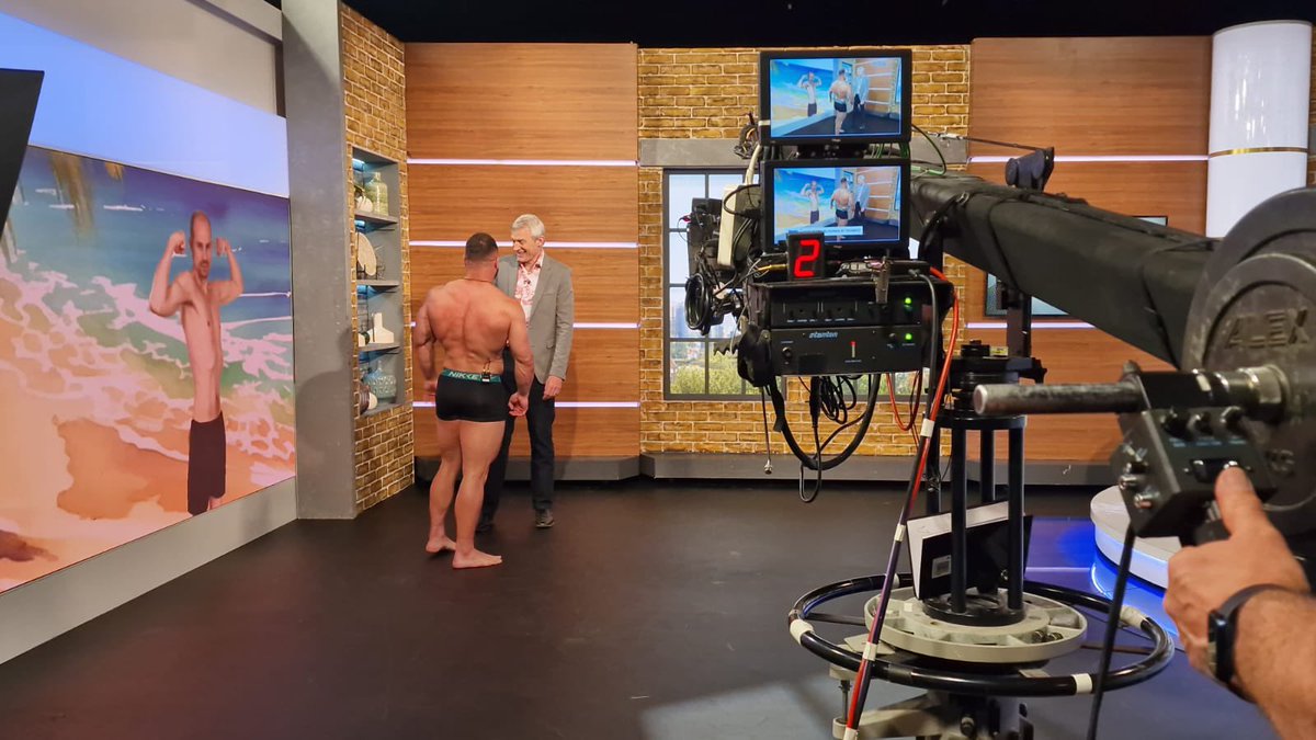 RIPPEDmodels's tweet photo. Thanks to all at @JeremyVineOn5 for looking after our muscleman Ross today. Was great to take part and showcase his pecs and sixpack to the nation! #fitness #FitnessModel #underwearmodel #MuscleGuys #gym #muscle #gymbro #malemodel #modelagency https://t.co/p0fXq1DCZl