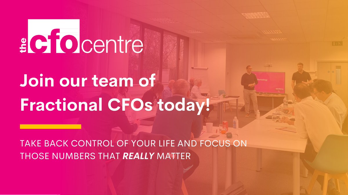 Have you ever considered hiring a part time financial director?

At The CFO Centre we help business owners across the UK find solutions to their financial issues and grow businesses to their full potential.

#sme #parttimecfo #financialdirector #scalingup #businesssupport