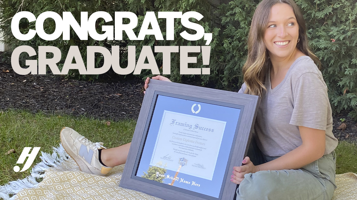 Congrats, graduate! 🎓🙌 Protect what you worked so hard for. PLUS save $25 on your diploma frame with code SPRSC at framingsuccess.com. 😊 
-
Hurry! Offer ends 6/20/23 at 11:59 p.m. EST.