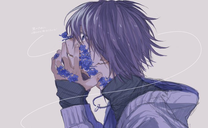 「男性中心 紫」のTwitter画像/イラスト(新着)｜3ページ目