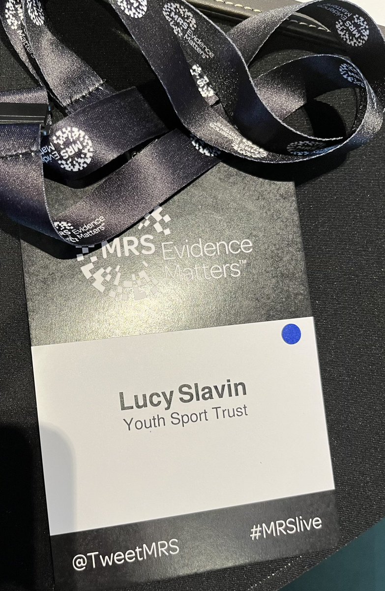 Excited to be representing the @YouthSportTrust today at  @TweetMRS talking about our innovative work on storytelling #MRSlive #research #storytelling