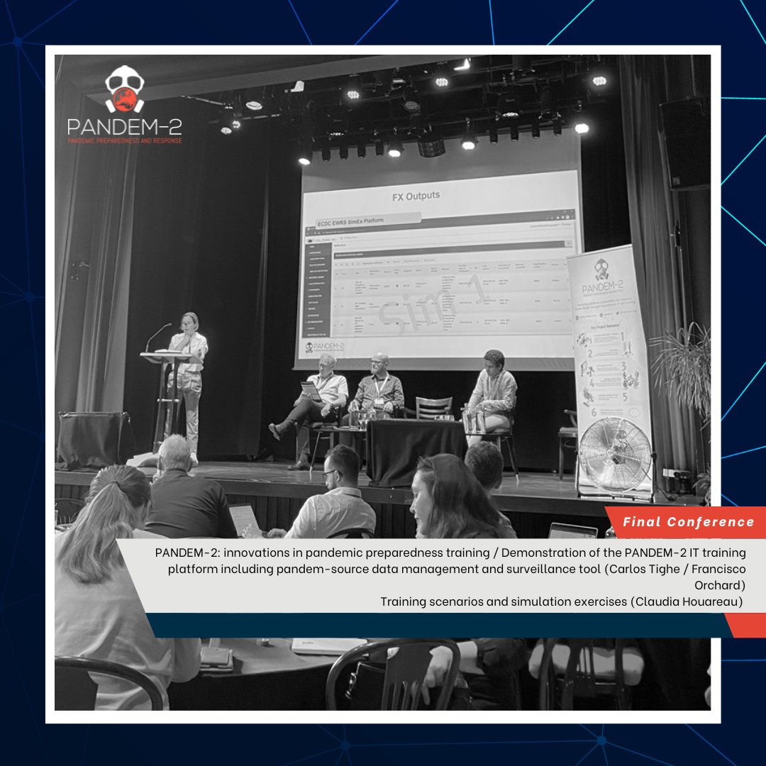 PANDEM2H2020's tweet image. #HappeningNow: 

Carlos Tighe (@uniofgalway)+ Francisco Orchard (@Epiconcept) present on innovations in pandemic preparedness training + demonstrate the PANDEM-2 IT training platform 💻

Claudia Houareau (@rki_de) speaks about training scenarios and simulation exercises 🚨