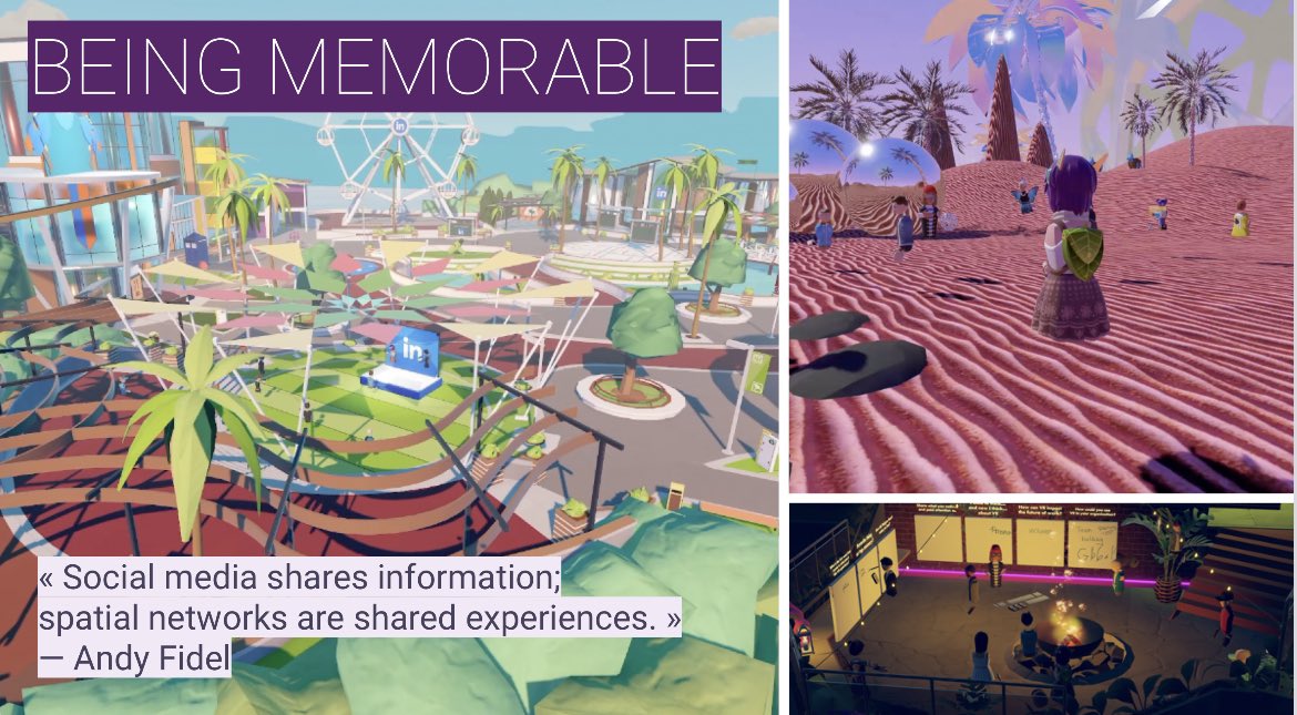 AndyFidel_'s tweet image. Benefits of Spatial Networking 💫✨ 
- Being Memorable
- Bridging the Digital Gap 
- Being Reactive 
- Scaling &amp;amp; Distribution 

Ft. @EducatorsVR @CaitlinKrause_ @recroom @GetSocialVR 

#DES2023 #spatialnetworks #socialVR