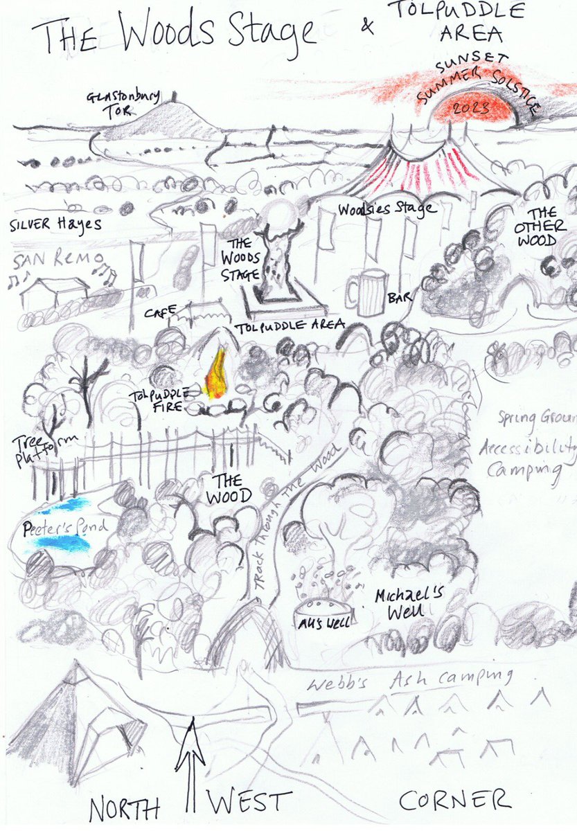 Discover The Woods in Woodsies at this year’s Festival, home to woodland trails, aerial walkways and the Tolpuddle fire (located in the NW corner of the site)