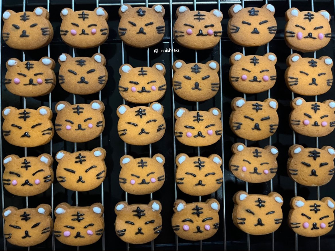 I dont even bake cookies on my birthday, let alone decorating this tiger faces. God, the things I do to support hoshi’s tiger agenda 😭