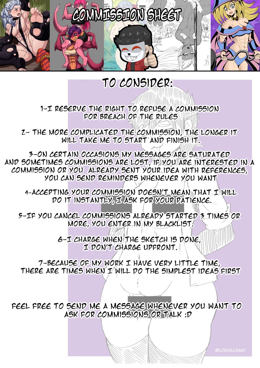 Loquillo661's tweet photo. Commission Price Sheet!
Due to the recent changes that Twitter will have, if you want a commission please send me a message on discord or to this email for commissions. 

Discord: loquillo66#0871

E-mail: loquillo_commissions@outlook.com https://t.co/X1ghaR3EEx