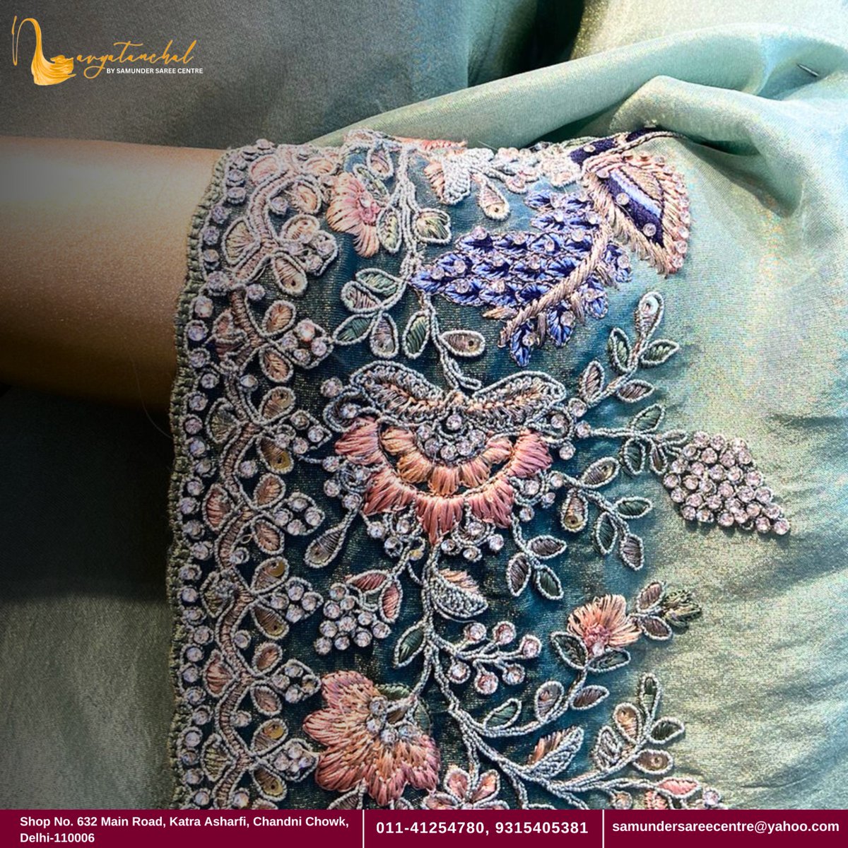 NAVYATANCHAL BY SAMUNDER SAREE
Silk Sarees - The Flawless Choice
.
.
📍Shop No. 632 Main Road, Katra Asharfi, Chandni Chowk, Delhi-110006
📞011-41254780, 9315405381
🌐samundersareecentre@yahoo.com
.
.
#bridal #fashion #sareestyle #samundersaree #gravwebsolution #newdesign
