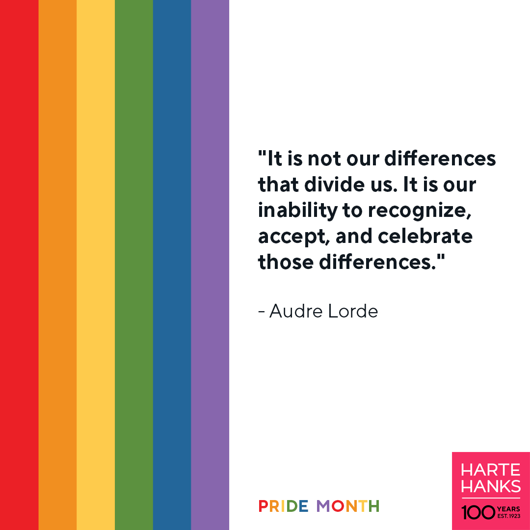 This Pride Month, we draw inspiration from people who paved the way for change. At Harte Hanks, we embrace diversity and believe in creating a culture where everyone feels seen, valued, and celebrated for who they are