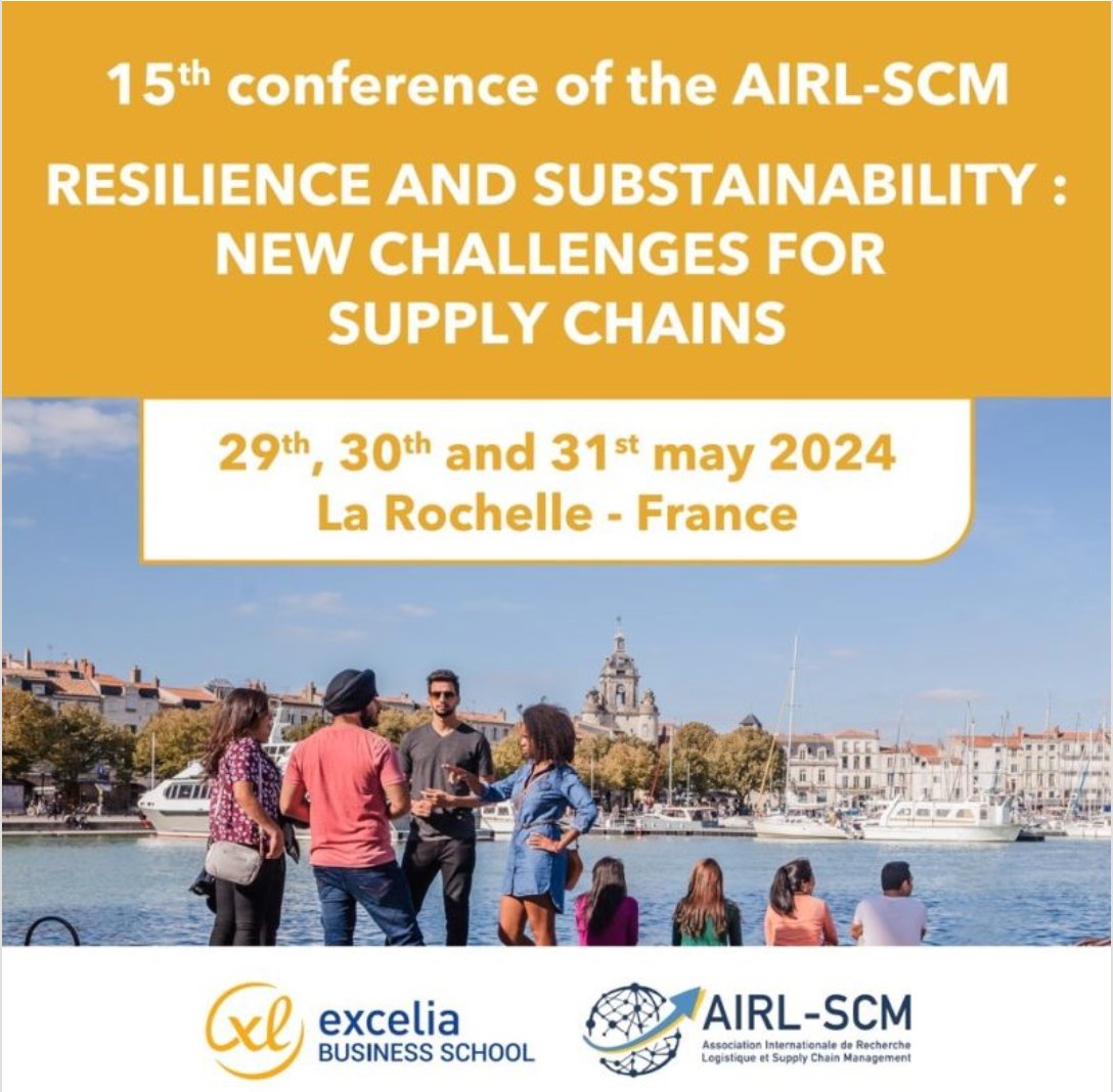 Découvrez dès à présent le call for papers des Rencontres de l'<a href="/AIRL_SCM/">AIRL-SCM</a> 2024 à La Rochelle dans les locaux de <a href="/ExceliaGroup/">Excelia</a> sur notre site web

Find out more about the call for papers for the AIRL-SCM 2024 conference in La Rochelle.

airl-scm.com/rencontresairl…

#AIRL24