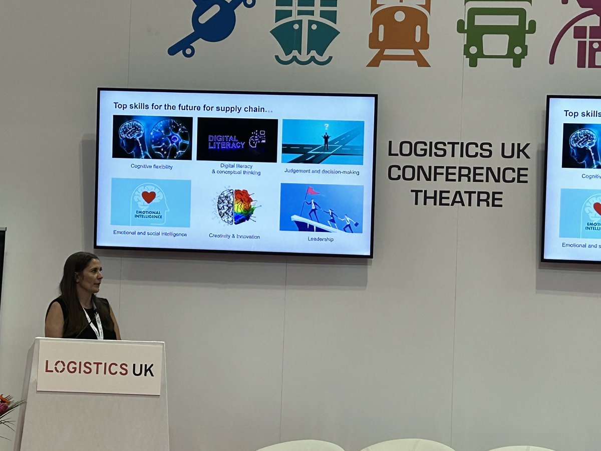 multimodal's tweet image. Inspirational words from Rebekah Cox at GXO around what skills are needed for the supply chains of the future #multimodal2023
