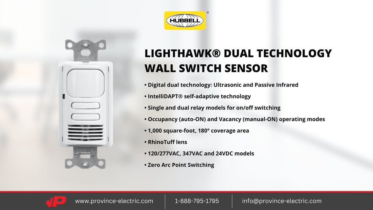Province_Electr's tweet image. Upgrade your lighting control with LIGHTHAWK® Dual Technology Wall Switch Sensor. Precision motion detection, no false triggers. Experience reliable and efficient lighting automation. province-electric.com/lighthawk-dual…

#LIGHTHAWK #DualTechnology #SmartLighting
