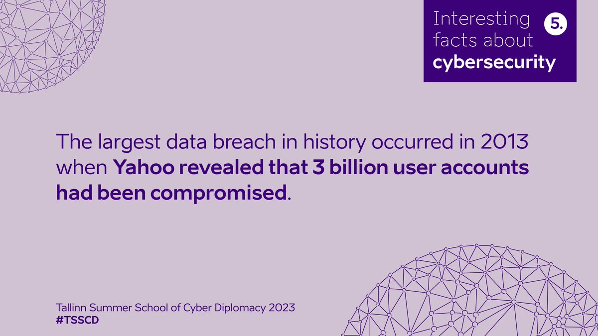 MFAestonia's tweet photo. 5/7 🟣 Interesting facts about #cybersecurity 🔵
#TSSCD https://t.co/IyzXhIkJEM