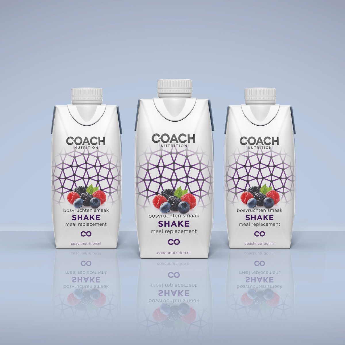 VERPAKKINGS ONTWERP
Nieuw: de kant-en-klare shakes van Coach Nutrition! Wij deden het packaging designd. De frisse bosvruchten smaak is vanaf vandaag verkrijgbaar voor iedereen die streeft naar een evenwichtig lichaam. 

Meer: reynhard.nl/projecten/pack…

#branding #packagingdesign