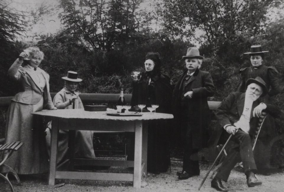 Edvard Grieg having a miserable time at a champagne party.