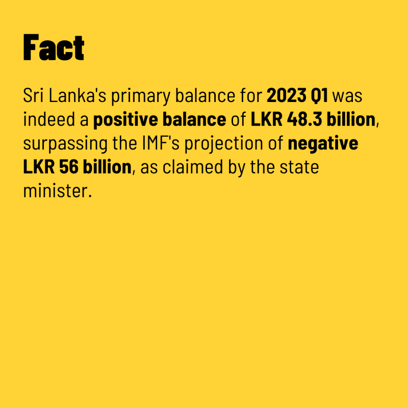 factchecklka's tweet photo. State Minister @RanjithSiyam claimed in @ParliamentLK recently that #SriLanka is heading towards fiscal stability as it posted a positive primary balance. Does that alone amount to fiscal stability⁉️
Swipe ⏪ to find out at #FactCheckLK
📚 Read in full: https://t.co/yxtvl0GEyn