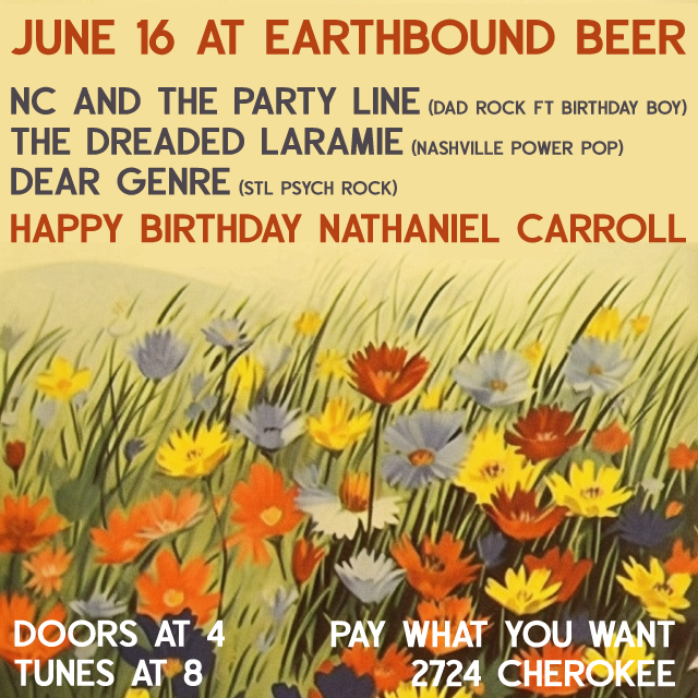 See y'all this evening for a show! Happy Birthday Nathan!