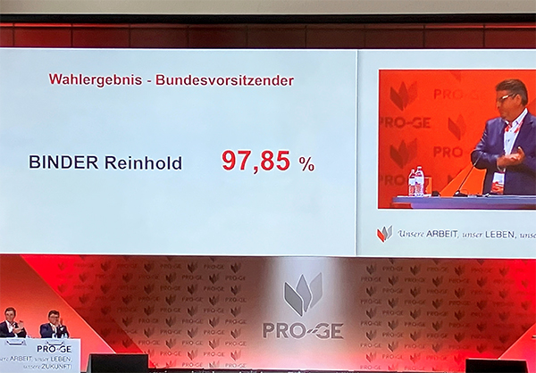 Reini_Binder's tweet image. Die #PROGE hat gewählt. Ich danke allen Delegierten des Gewerkschaftstages für die riesige Unterstützung und für das große Vertrauen. Ich freue mich, die große Produktionsgewerkschaft in die Zukunft führen zu dürfen.