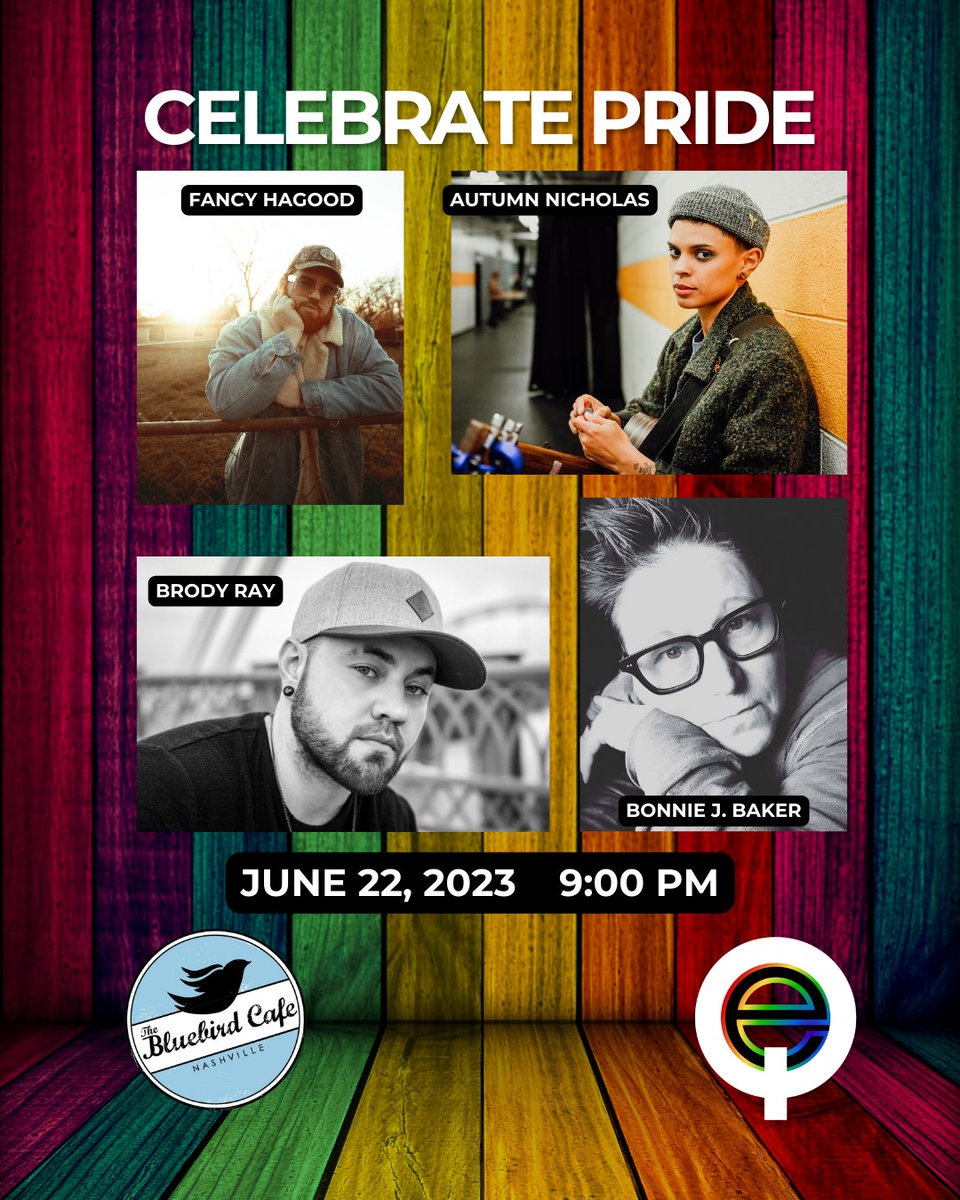 Join us for a special Pride round June 22 with me, @Fancyhagood Bonnie Baker and @brodyraymusic early tix res here: ticketweb.com/event/in-the-r… code: 🌈 (rainbow) public sale date is Monday so get your tix before they are gone!