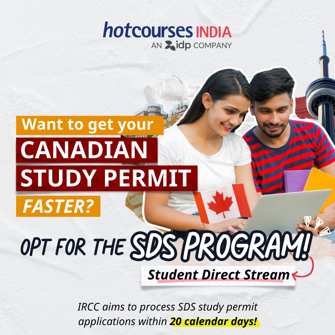 hotcoursesindia's tweet image. Want to get your Canadian study permit faster?
👉 Opt for the SDS program!
👉 SDS = Student Direct Stream
IRCC aims to process SDS study permit applications within 20 calendar days!
Now it is time for you to apply now -
bit.ly/3FN4SmN

#studyincanada #fallintake