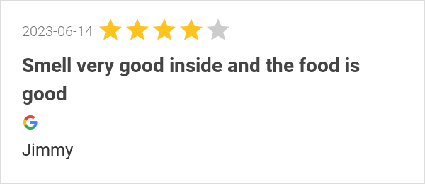 pepperpotkw's tweet photo. New 4.0-star Review: "Smell very good inside and the food is good" https://t.co/5IoadnMIly