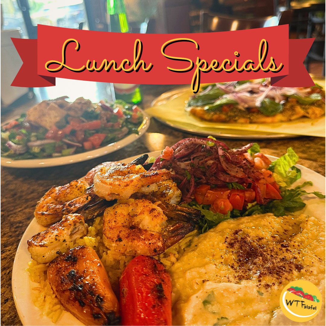 Don't forget about WTFalafels Lunch Specials! Mon-Sat 11am-3pm 
Come in to enjoy special deals on Vegan Falafel Wraps, Chicken or Beef Shawarma Wraps, and Sweet or Spicy Italian Sausage Wraps. 

#specials #lunchtime #wraps #Vegan #Wtfalafel #Lebanesefood #morenovalley
