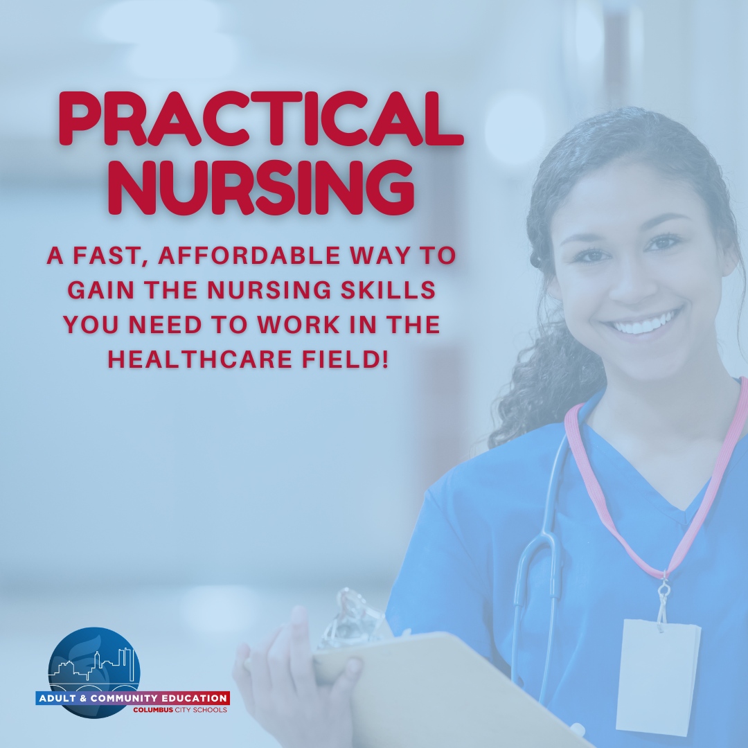 🩺👩‍⚕️ Apply online for our Practical Nursing program! It is a fast, affordable way to gain nursing skills needed to work in the healthcare field. ✅ Visit our website to begin the application process and secure your spot! #ACEimproveslives #CareerTechEd ColumbusCitySchools