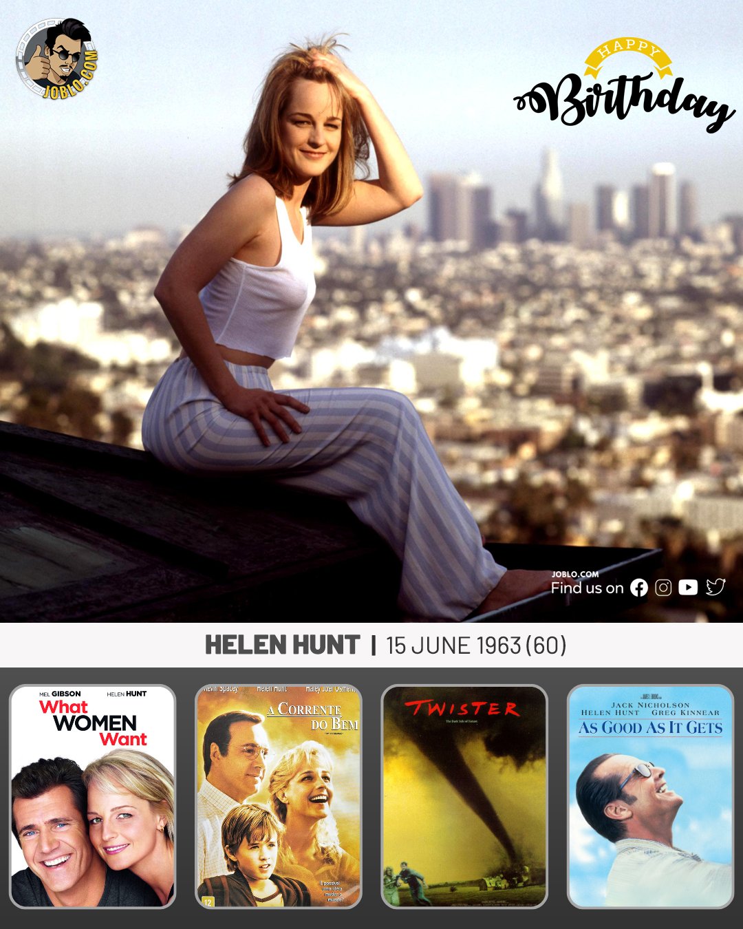 Happy birthday to Helen Hunt, who turns 60 today!    