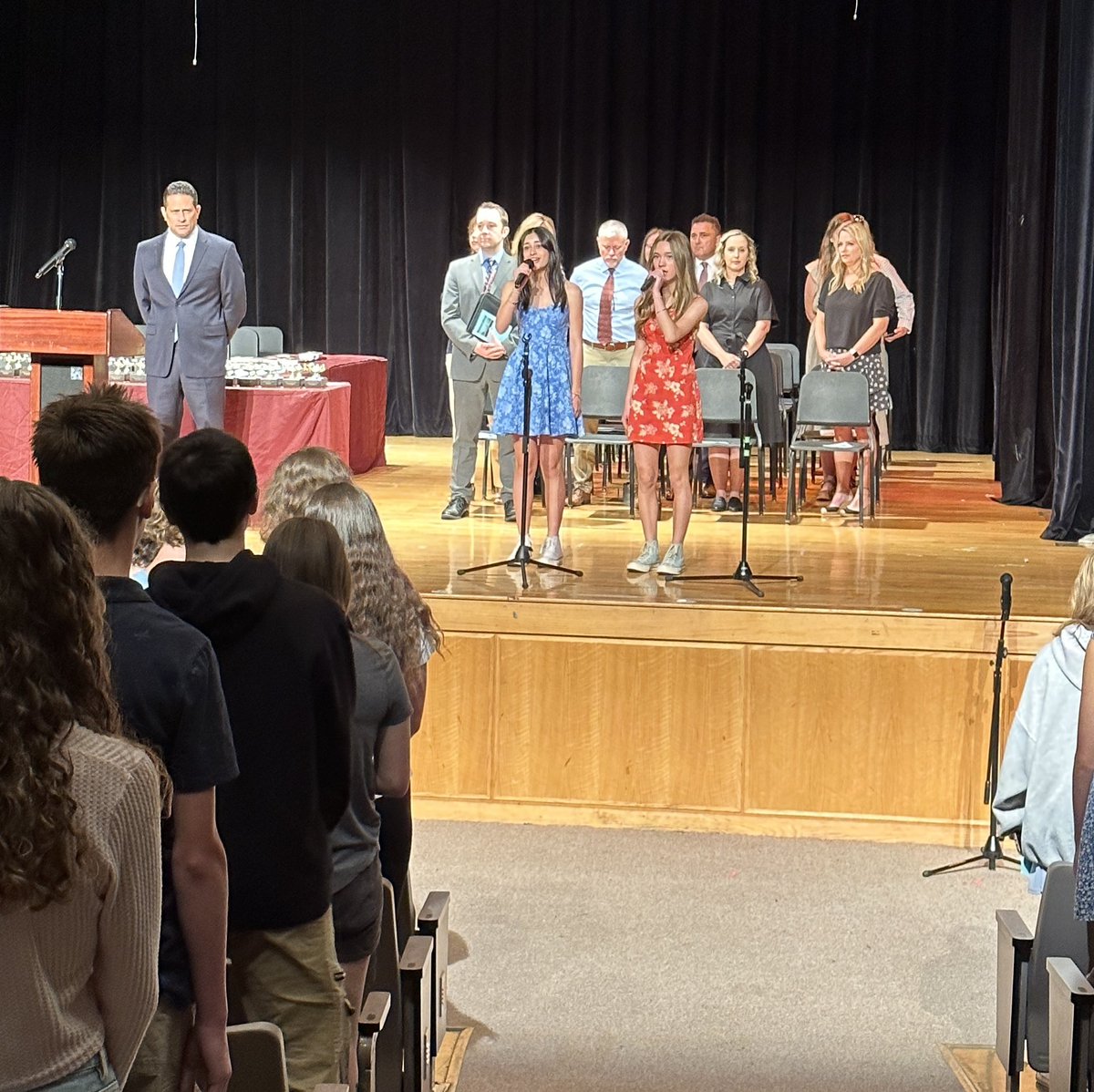 Julia and Alina did a beautiful job singing America the Beautiful to begin Tohickon’s Closing Ceremony. I’m going to miss them next year! #Tohickon #CBSD #GoodLuck #FridayShow