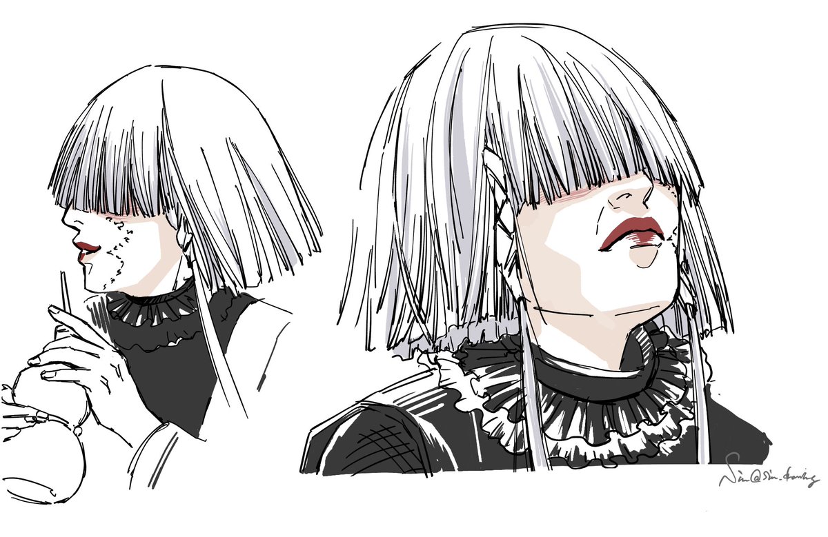 Sin_drawing11's tweet photo. チマチマ練習していく。命様のへの字口いいよね。 https://t.co/bz6cDwa9WN