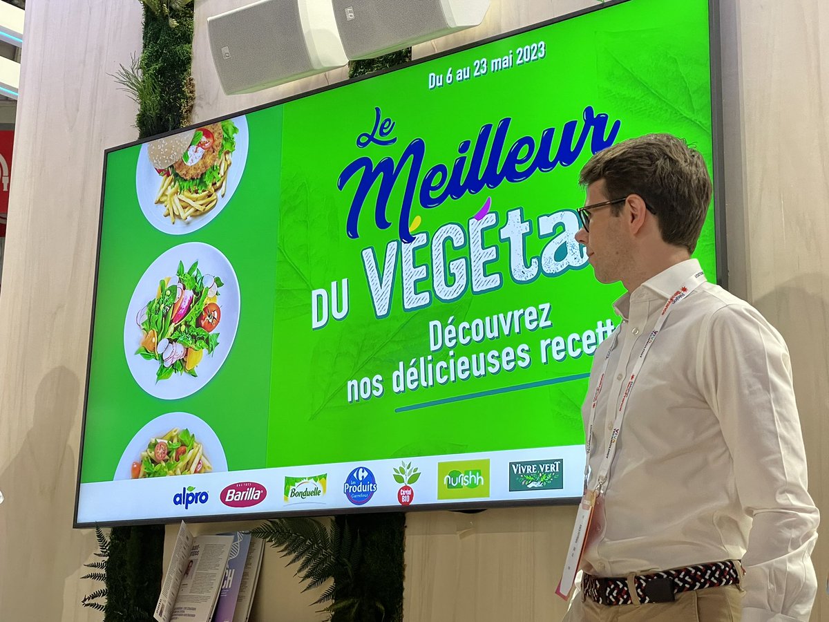 camillejourdain's tweet photo. « Quand on parle de transition alimentaire, le temps des coalitions est venu. »
Exemple avec cette campagne « Le meilleur du végétal ». 6 grandes marques ont travaillé ensemble pour en faire un succès, notamment Carrefour.
Jérémie Joss @KPMG_France
#VivaTech #VivaKPMG #FoodTech https://t.co/XdMI8BbxEI