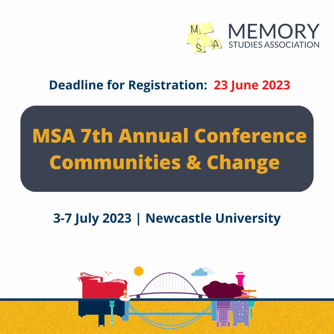 🤩 We're just a few steps away from our 7th Annual Conference in Newcastle!

❗️ Mark your calendars! The registration deadline is quickly approaching on June 23rd! Click here to proceed to registration 👉bit.ly/3JfUS7A