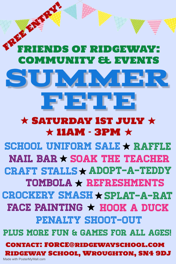 We have some fantastic news! The Ridgeway will be hosting a Summer Fete on Saturday, July 1st. We hope to see you all there! For more information, click here: ayr.app/l/6Fdj