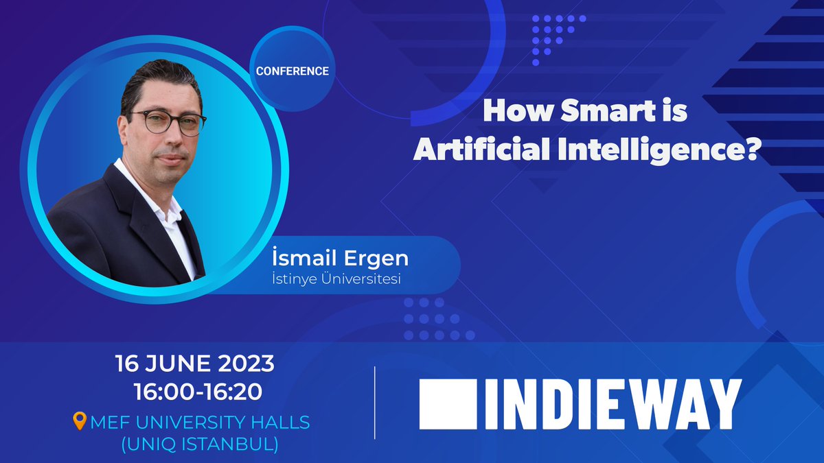 İstinye Üniversitesi Dr. Öğretim Üyesi İsmail Ergen, yapay zeka hakkında konuşacak ve yapay zekanın ne kadar akıllı olduğu hakkında bilgiler verecek. 
#gistindieway #gamingistanbul #gist2023 #isu #b2bconference #b2bevents