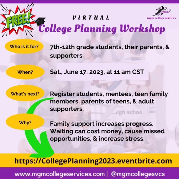 Excellent college planning event and it’s FREE!