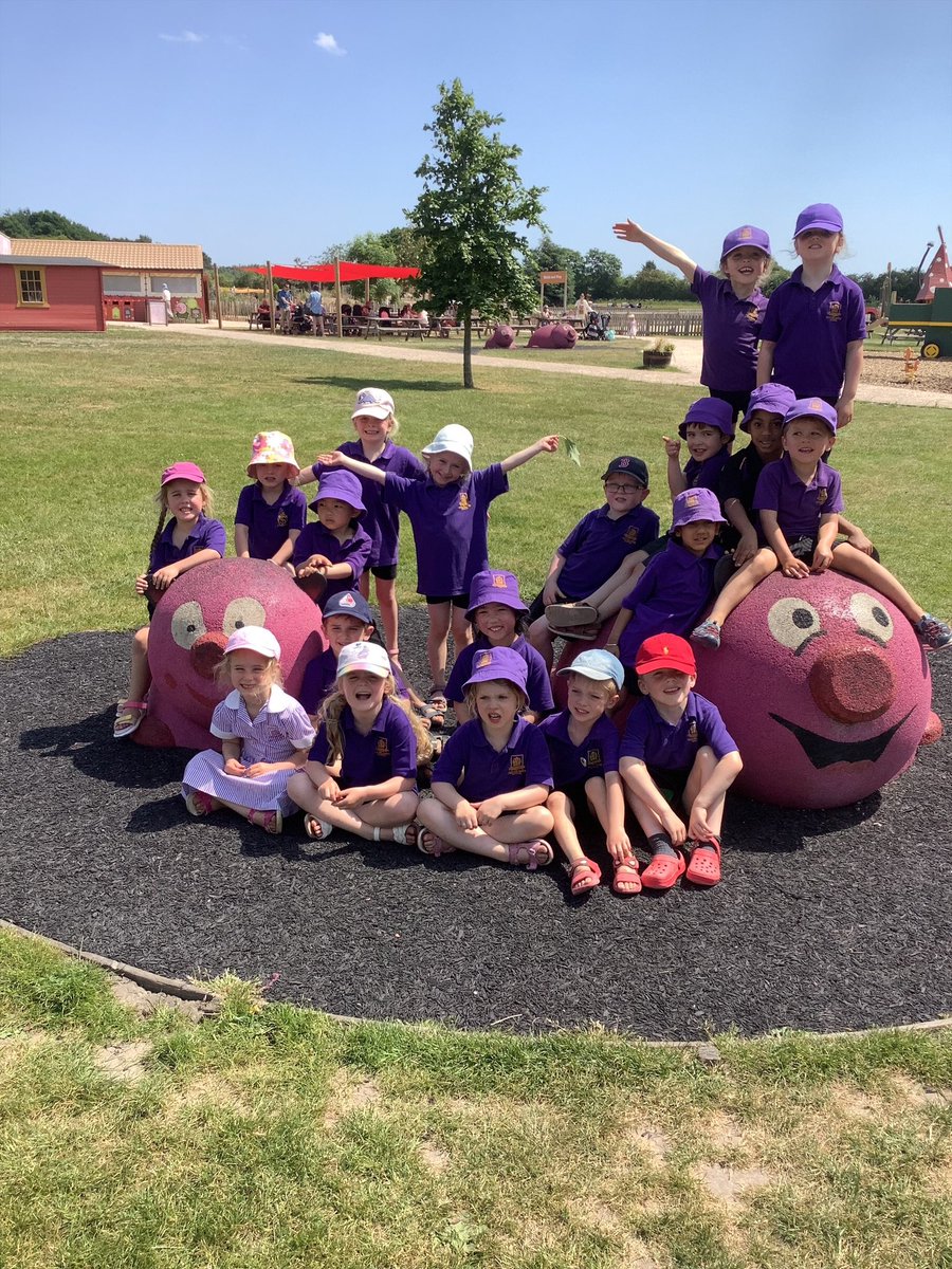 Mini Moorlander’s are on the tractor ready to visit the soft play. Smiles all around! #Intrepid #MoorlandsWay
