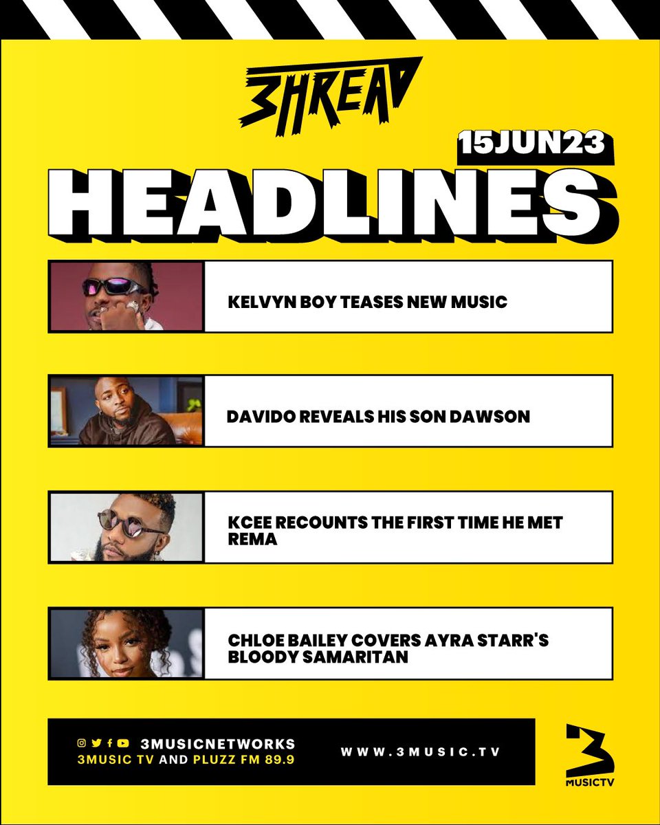 3musicnetworks's tweet image. We always got your afternoon on lock with our captivating entertainment #3hreadlines. 

Catch @essilfua_ live at 1:00pm for the #EntertainmentNews in details. 

#3MusicTV