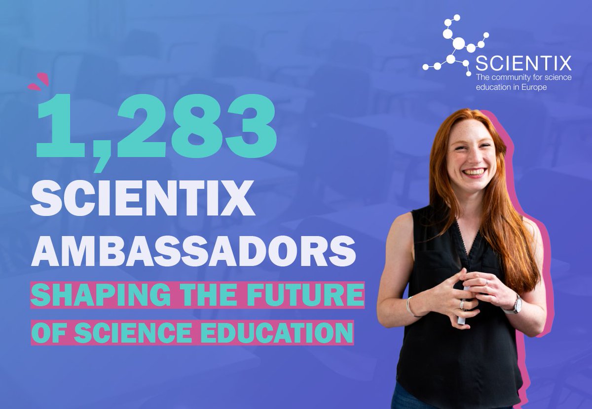👀 Check out the remarkable numbers for the 2023 Scientix Ambassadors Teachers’ Panel!

🌎 1283 Ambassadors from 51 countries
📢 Promoting and spreading Scientix activities nationally
🎓 Equipping students with STEM skills

Learn more: bit.ly/3NcWbVV