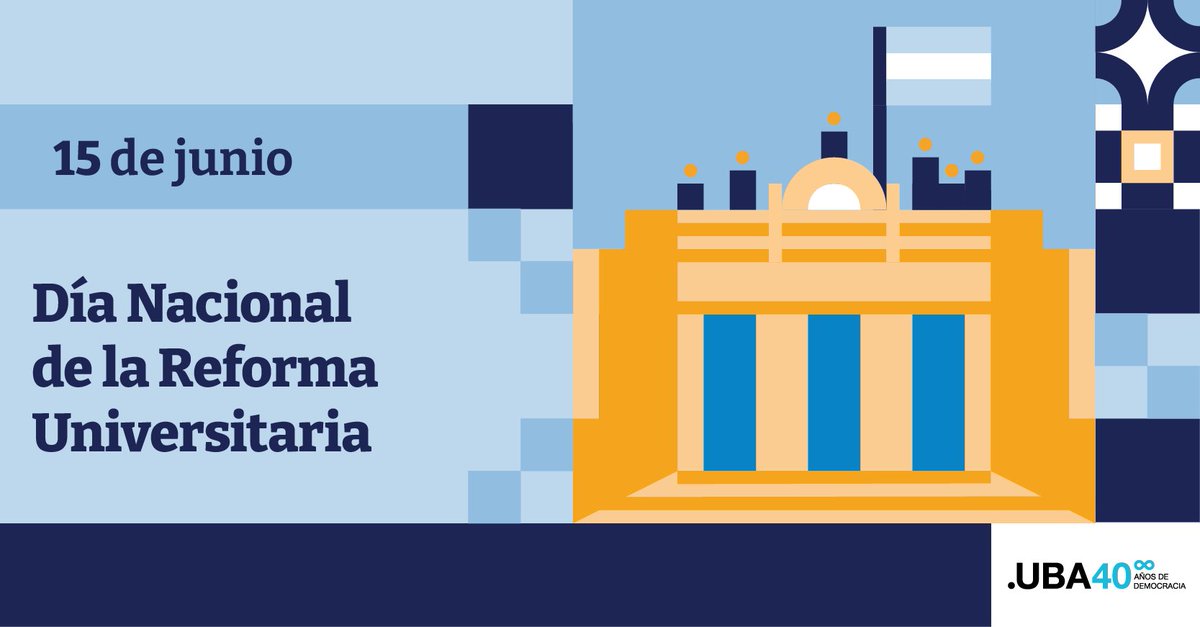 15 de junio | Día Nacional de la Reforma Universitaria 👨‍🎓❤️  

Un día como hoy, en 1918, un grupo de estudiantes tomó la Universidad Nacional de Córdoba para exigir la democratización de la enseñanza superior.