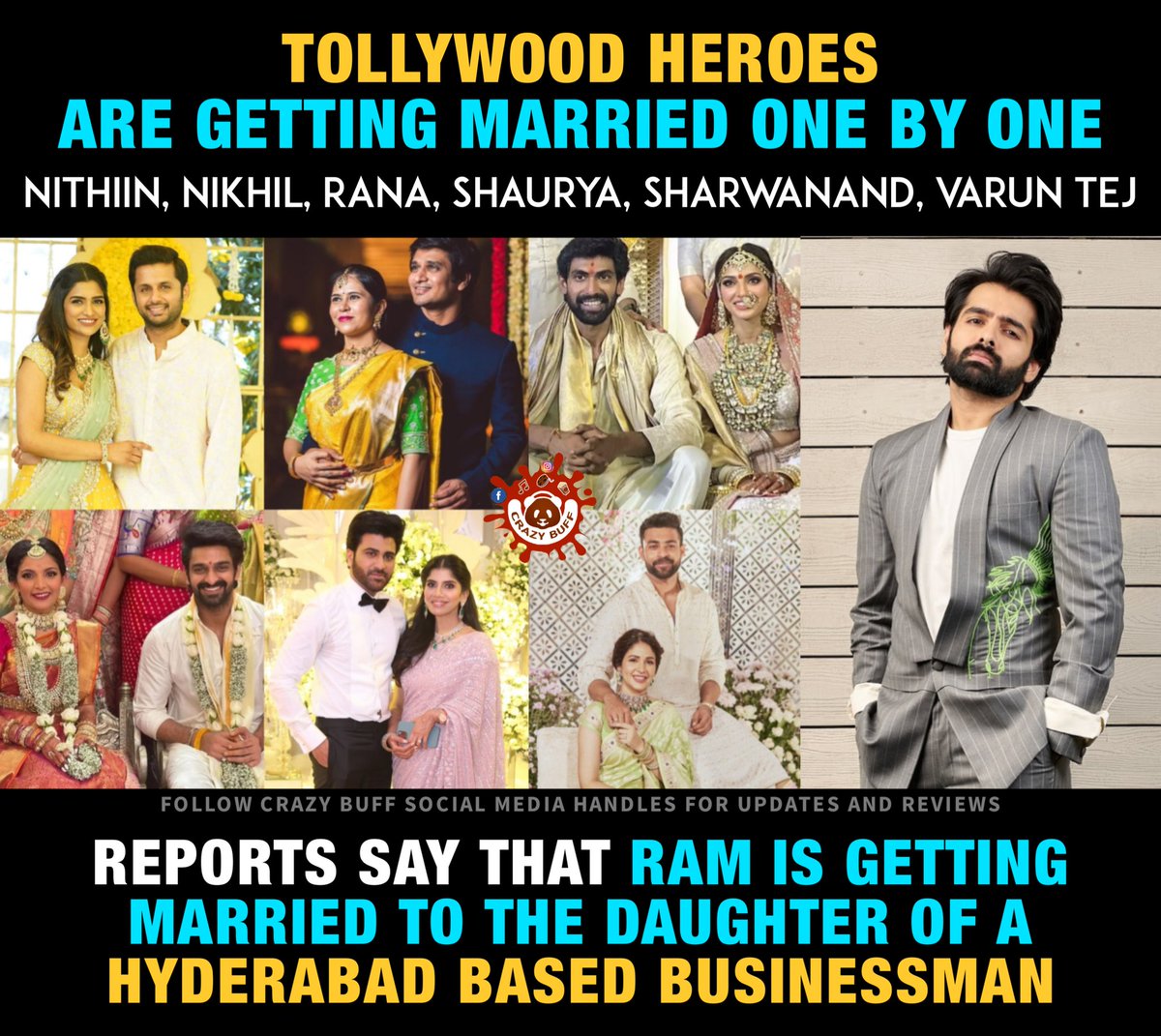 Another #Tollywood Hero getting married!

#RamPothineni #VarunTej #LavanyaTripathi #VarunLav #Nithiin #Nikhil #Rana #NagaShaurya #Sharwanand