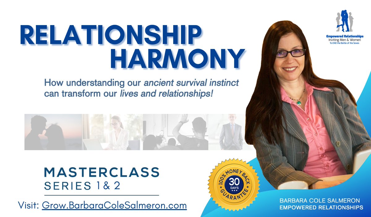 Are you mystified by the behavior of the opposite sex? 😬 Would you like to understand them better in order to improve ALL of your relationships? 👍🏻

Check out the Masterclasses that changed my world - and feel free to share with a friend! 💜

#BarbaraColeSalmeron